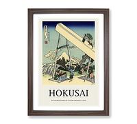 Fuji From The Mountains Of Totomi By Katsushika Hokusai Exhibition Museum Asian Japanese Framed Wall Art Print, Ready to Hang Picture for Living Room Bedroom Home Office Décor, Walnut A3 (34 x 46 cm)