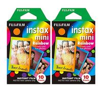 Fuji Instax Mini RAINBOW COLOURS Instant Film for Fujifilm Instax Mini Cameras - 20 Shot Pack