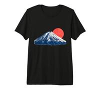 Fuji Mountain Sakura Japan Zen Aesthetic Origami Premium T-Shirt