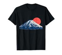 Fuji Mountain Sakura Japan Zen Aesthetic Origami T-Shirt