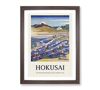Fuji Seen From Kanaya By Katsushika Hokusai Exhibition Museum Asian Japanese Framed Print | A2 Walnut Framed Wall Art | Ready to Hang | Asian Landscape Picture | Living Room Bedroom Lounge Office