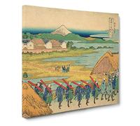 Fuji Seen in the Distance by Katsushika Hokusai Asian Japanese Canvas Wall Art Print Ready to Hang, Framed Picture for Living Room Bedroom Home Office Décor, 20x20 Inch (50x50 cm)