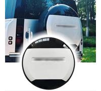Fuji White+Matte Black Spare Tire Cover fits for Land Rover Defender 110 90 130 2020-2026 ABS Spare Tyre Wheel Cover Protector (Fuji White+Glossy Black+Black Letter)