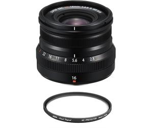 FUJI XF16mm F2.8 R WR Black + HOYA 49mm PRO 1D Protector