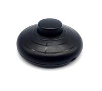 FUJIE 1 Pack Foot Push Switch Round in-line Foot Press Switch for 2 or 3 Core Flex for Floor Lamp and Standing Lamp Table Lights, Black - 70 mm/2.75 Inch Diameter
