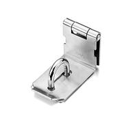 FUJIE Heavy Padlock Hasp 90 Degree Right Angle Door Clasp Door Latch Door Lock for Doors and Windows, 304 Stainless Steel, Silver - ZS0928-1