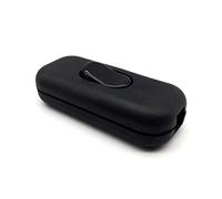 FUJIE Torpedo Switch 6Amp in-line Switch for Small Appliance or Lamp, Black 2 or 3 Core 1 Pack