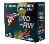 Fujifilm DVD-RW 4.7GB 2x, 5-Pk 5 pc(s)
