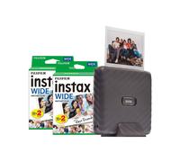 Fujifilm Instax Link Photo Printer Wide Mocha Grey with 40 Shot Pack (16719586+1