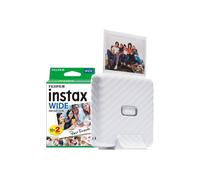 Fujifilm Instax Link Wide Printer with 20 Shot Pack - Ash White