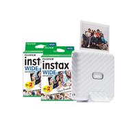 Fujifilm Instax Link Wide Printer - Ash White - Printer + 40 Shot Pack