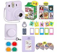 Fujifilm Instax Mini 12 Camera Bundle - Purple, 20 Film Sheets, Carry Bag, Roller Shutter Accessories