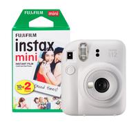 Fujifilm Instax Mini 12 Instant Camera - Clay White (Camera + 20 Shot Pack)
