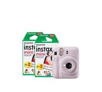 instax Fujifilm Mini 12 Instant Camera with 40 Shot Film Pack - Clay White