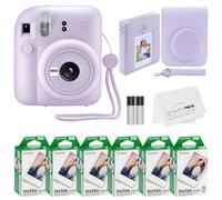 Fujifilm Instax Mini 12 Instant Camera with Case, 60 Fuji Films, Decoration Stickers, Frames, Photo Album and More Accessory kit (Lilac Purple)