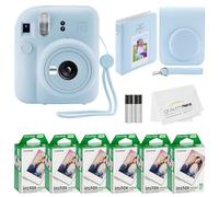 Fujifilm Instax Mini 12 Instant Camera with Case, 60 Fuji Films, Decoration Stickers, Frames, Photo Album and More Accessory kit (Pastel Blue)