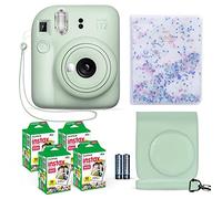 Fujifilm Instax Mini 12 Mint Green + Fuji Instax Film 40 Sheets + Shutter Accessories Bundle, In arrying Case & Quicksand Beads Album 64 Pockets