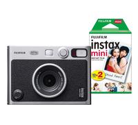 Fujifilm Instax Mini Evo Hybrid Instant Camera Inc 20 Shots - Black - Instant Camera With 20 Pack Of Film One Colour