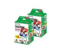 Fujifilm Instax Mini Instant Photo Film White 40 Shot Pack (16567828 x2)