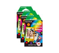 Fujifilm Instax Mini Instant Picture Film Rainbow 30 Shot Pack (16276405x3)