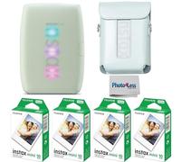Fujifilm Instax Mini Link 3 Printer Bundle Instax Mini Film (40 Sheets), Instax Mini Link 3 Protective Case (Sage Green)