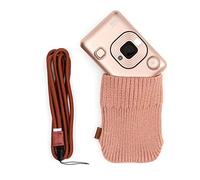 Fujifilm Instax Mini LiPlay Accessory Kit with Neck Strap & Knitted Pouch - Blush Gold