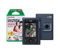Fujifilm Instax Mini LiPlay Plus Hybrid Instant Camera - Navy (Camera + 20 Shot Pack)