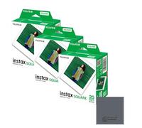Fujifilm Instax Square Film 60 Shots (3 x 20) - Compatible with Instax Square Cameras - OptiSwipe Bundle