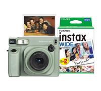 Fujifilm Instax Wide 400 EX D Instant Camera - Sage Green - Camera + 2