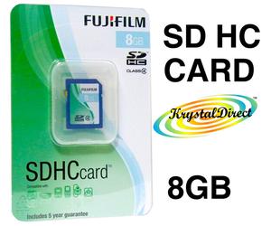 Fujifilm SDHC Memory Card 8GB Class 4 Storing Photos Music Video All Data Files