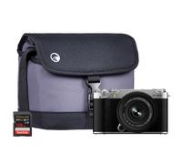 Fujifilm X-M5 Mirrorless Digital Camera - Silver (Camera + XC 15-45mm Lens + Sandisk 128GB SD Card + System Bag)