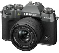 FUJIFILM X-T50 Mirrorless Camera with FUJINON XC 15-45 mm f/3.5-5.6 OIS PZ Lens - Charcoal Silver, Silver/Grey