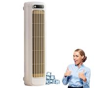 Fujimint Brizaac Cooling Ace Portable Air Conditioner Fan, Qinux BrizaAC Quiet Desk Cooling Fan with 3 Speeds, Rechargeable 2000mAh Battery, USB Powered, Mini Tower Fan for Office Home Travel (White)