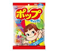 Fujiya Japanese Pop Candy Lollipop Mix Fruits Flavours Sweet Snacks (20 Pieces) 128g