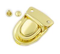 fujiyuan 10 pcs 30mm x 40mm Closure Catch Tuck Lock for Leather Bag Case Clasp Purse Backpack Gold