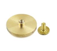 Fujiyuan 10 Sets 20mm 0.78" Solid Brass Durable Round Stud Screw Button Screwback spot For Screw Leathercraft