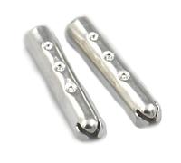 Fujiyuan 100 pcs 3mm x 20mm Shoestring Bullet Metal Ends Aglet Tip Replacement Shoe Laces Repairing Decorate Nickel