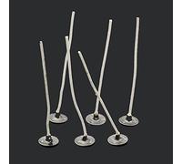 Fujiyuan 100 pcs 70mm Candle Wick ZINC CORE Pre-Waxed Pre-Tabbed for DIY Candle Making Craft