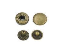 fujiyuan 100 Sets 10mm 3/8" Metal Snap Fastener Leather Craft Rapid Rivet Button Setting Sewing Bronze