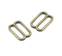 Fujiyuan 15 Pcs 25mm 1" Metal Widemouth Triglides Slides Buckle Strap Bag Webbing Belts Ribbon Bronze