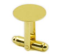 fujiyuan 20 Pcs 10 pairs 12mm 1/2" Cufflinks Copper Pad Round Blank Cuff Links Gold