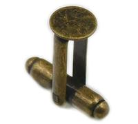fujiyuan 20 Pcs 10 pairs 8mm 5/16" Cufflinks Copper Pad Round Blank Cuff Links Bronze
