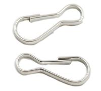fujiyuan 200 Pcs 3/4" 20mm Spring Hooks Metal Purse Snap Clip For Lanyard Package Zipper Pull ID Card Key Chain Nickle