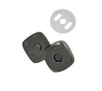 fujiyuan 25 Sets 18mm 3/4" Square Magnetic Snap Closures Clasps Purse Closures Button Bag Fastener with Washer Gun Black
