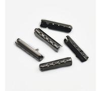 Fujiyuan 35 pcs Shoelace Bullet Metal ends Aglet Tip replacement for Shoe Lace Color Black
