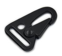 fujiyuan 5 PCS 1" 25mm Sling Clips Spring Gate Snap Olecranon Hook Webbing Strap GunBlack Buckles