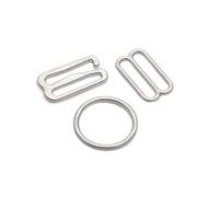 Fujiyuan 5 Sets 15mm 5/8" Metal Bra Strap Adjustment Sliders Hook O Ring Lingerie Accessories