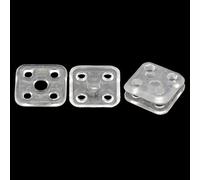 Fujiyuan 50 Pcs 10mm Plastic Press Sew-On Studs Poppers Fastener Buttons Snaps Sewing Craft DIY Clear