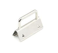 fujiyuan 50 Sets 32mm 1.25" Key Fob Hardware Wristlet Set Wrist For wristlets with fabric ribbon webbing embossed Nickle