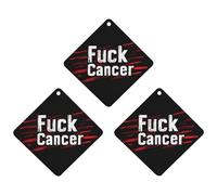 Fuk C-ancer Car Air Freshener 3-pack Aromatherapy Tablets Hanging Scented Cards for Rooms Bathrooms Wardrobe Rhombus